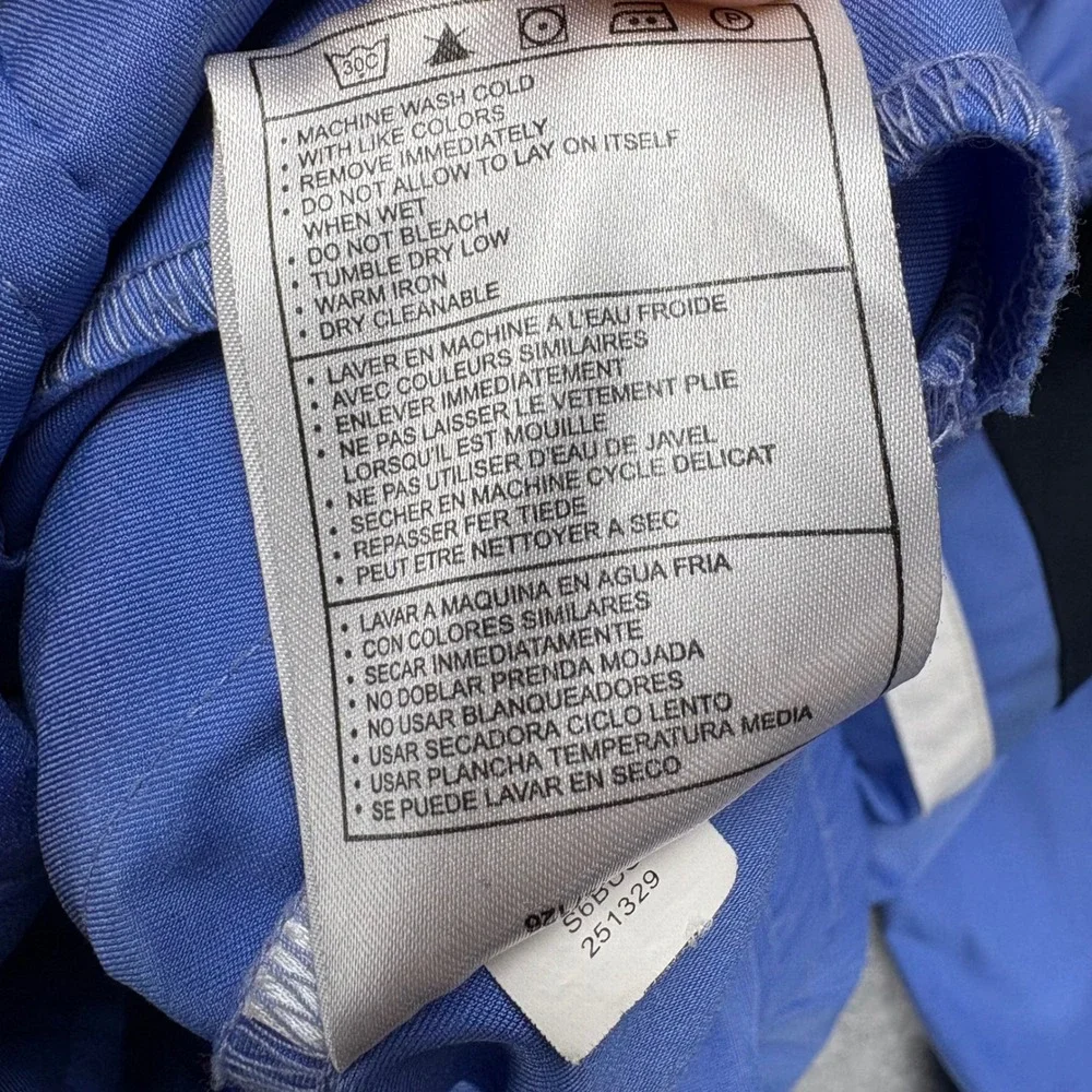 Vintage Nike Track Jacket Girls L Blue Full Zip Colorblock Y2K Swoosh Silver Tag